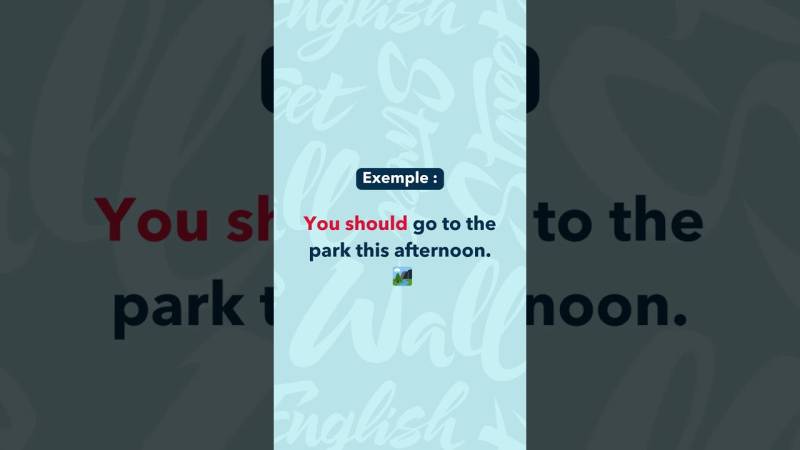 Embedded thumbnail for Comment utiliser "Should" en anglais ?